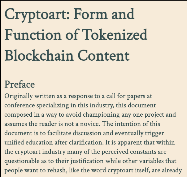 CRYPTOART.Treatise by Theodore "Duncan" Krostue (Speak.Tech)